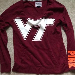 VT HOKIE PINK COZY CREW
